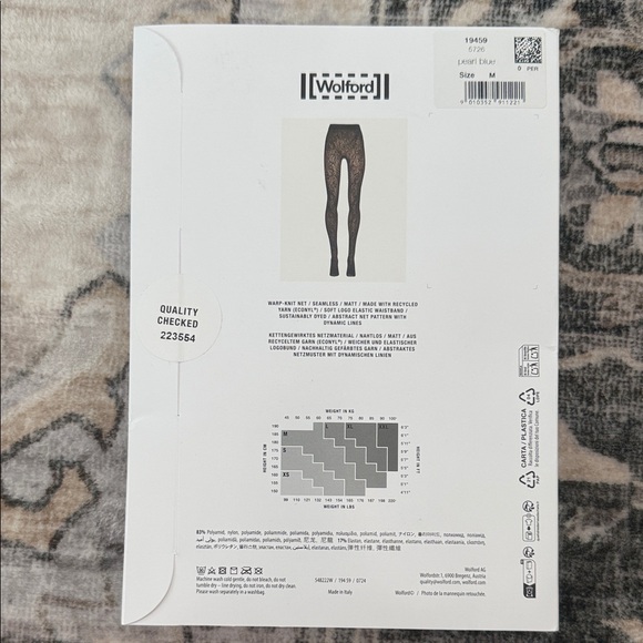 Unworn Wolford Abstract Net Macro Tights - Picture 2 of 3